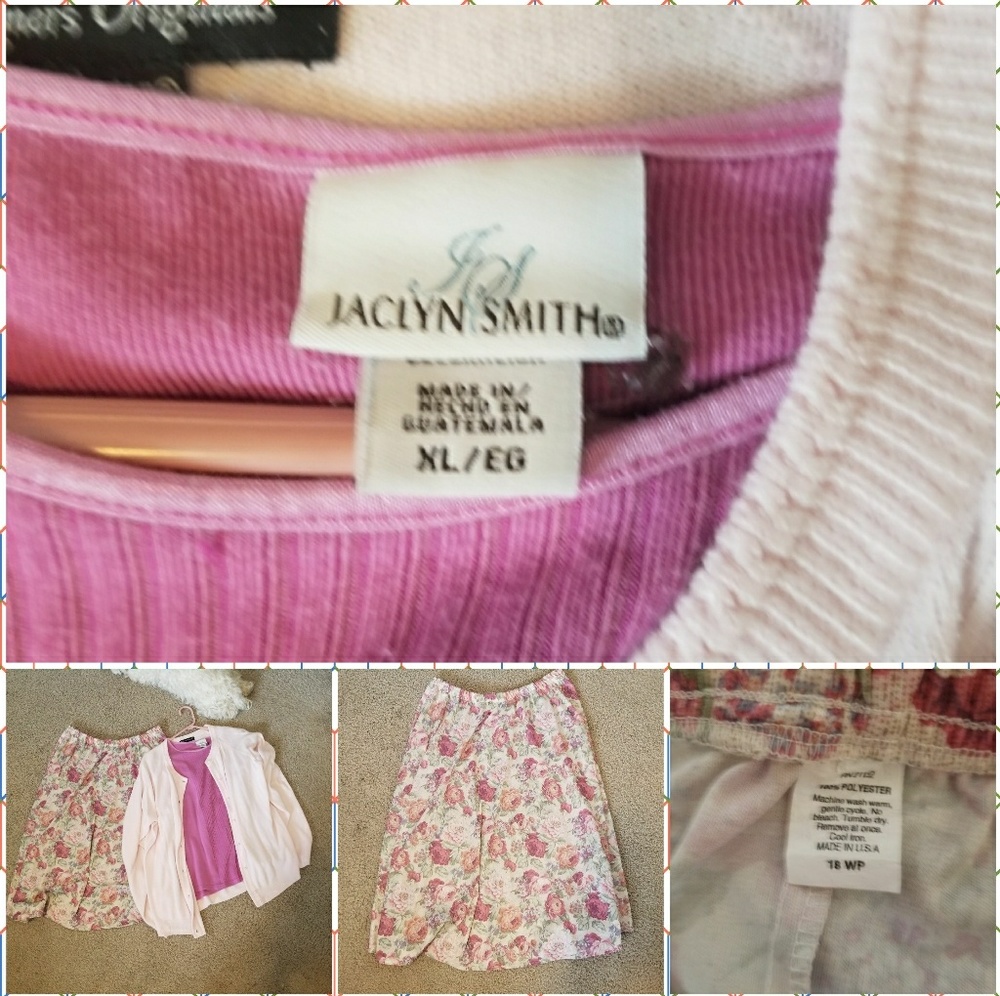 Skirt,  top and sweater bundle